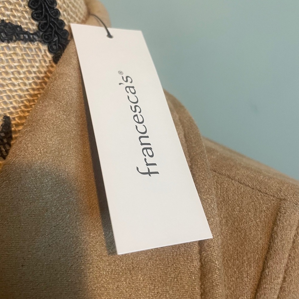 NWT Francesca's ALYA Suede Leather Bikercore Biker Moto Jacket‎ Brown Small - Picture 6 of 10